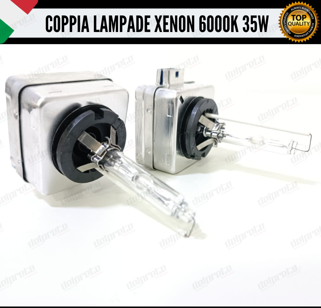 XENON D8S X2 LAMPADE XENON BI-XENON 6000K BIANCO GHIACCIO FARI XENON BI-XENO