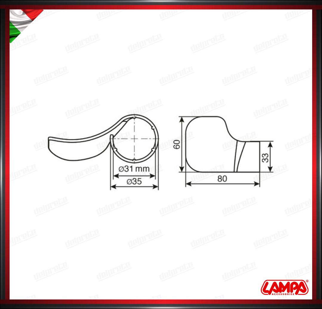 MANOPOLA LEVA RIPOSA POLSO LAMPA ACCELLERATORE CRUIS CONTROL POGGIAPOLSO 31MM