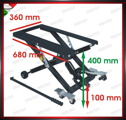SOLLEVATORE MOTO IDRAULICO PEDANA CENTRALE UNIVERSALE PROFESSIONALE