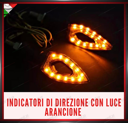 COPPIA FRECCE MOTO LED INDICATORI DI DIREZIONE ARANCIONI IMPERMEABILI UNIVERSALI