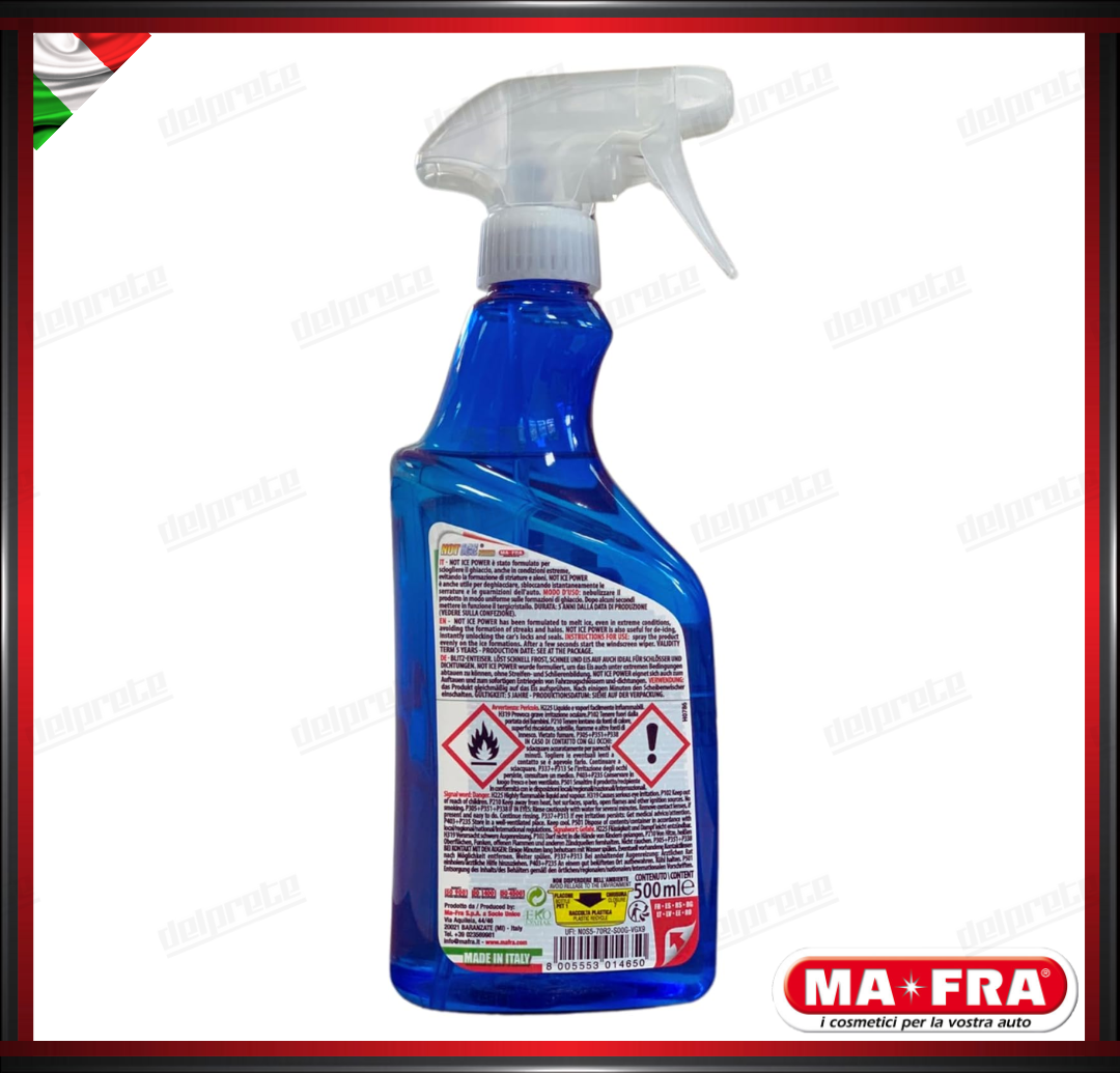 MAFRA - NOT ICE SPRAY DEGHIACCIANTE PER VETRI E SERRATURE RIMUOVI GHIACCIO 500ML