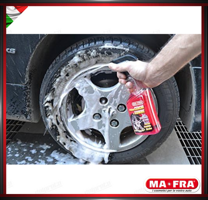 MAFRA - PULITORE CERCHI E GOMME CON SCHIUMA ATTIVA GRASSA PULISCE SPORCO 500ML