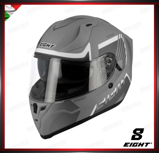 CASCO INTEGRALE - EIGHT VENGE S441 GRIGIO OPACO + PINLOCK