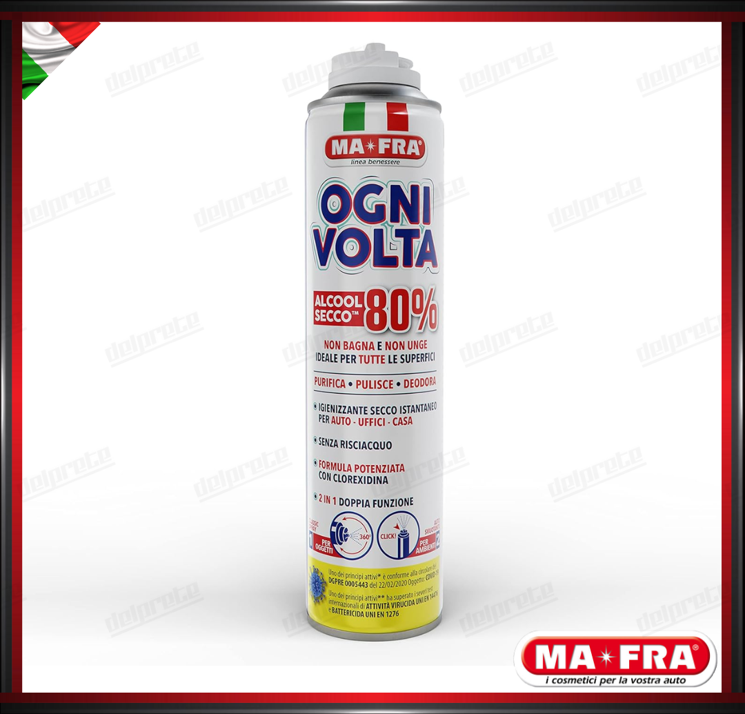 MAFRA - OGNI VOLTA SPRAY IGIENIZZANTE ALCOL SECCO PURIFICA PULISCE DEODORA 300ML