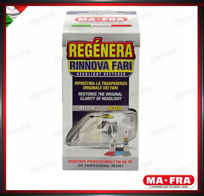 MAFRA - KIT REGENERA RIGENERA RINNOVA FARI LUCIDATURA FANALI RIPRISTINO