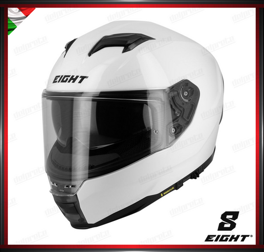 CASCO INTEGRALE - EIGHT S442 VENGE R UNI BLANC - BIANCO LUCIDO