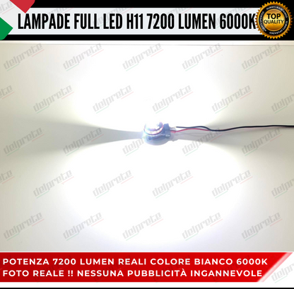 COPPIA LAMPADE H11 LED BIANCO 7200 LUMEN CANBUS 6000K CONSIGLIATE FENDINEBBIA