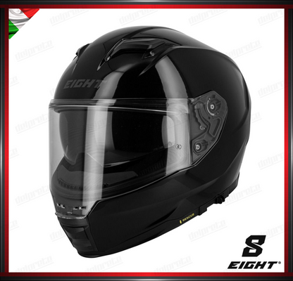 CASCO INTEGRALE - EIGHT S442 VENGE R UNI NOIR - NERO LUCIDO