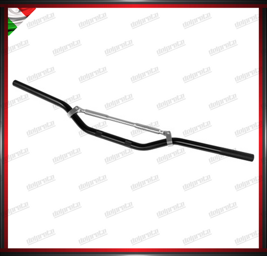 MANUBRIO ANODIZZATO NERO ATV OFF CROSS PIEGA BASSA 22 MM UNIVERSALE ALLUMINIO