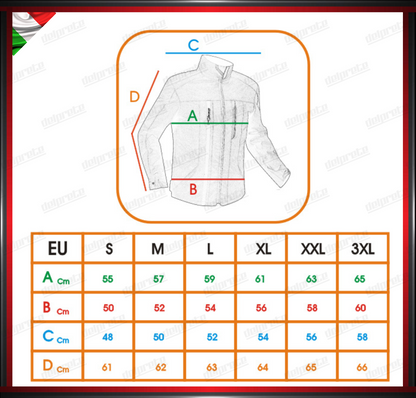 GIACCA MOTO SCOOTER IN COTONE CERATO NERO CON PROTEZIONI E FODERA TERMICA REMOVIBILE