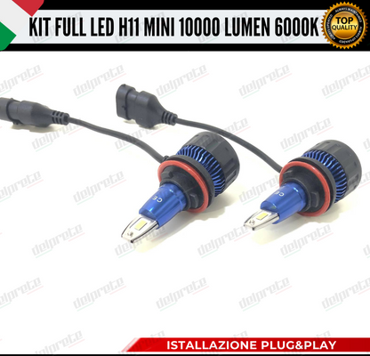 KIT FULL LED LAMPADE LED H11 MINI NO ERROR 6000K BIANCO 10000 LUMEN LM CANBUS