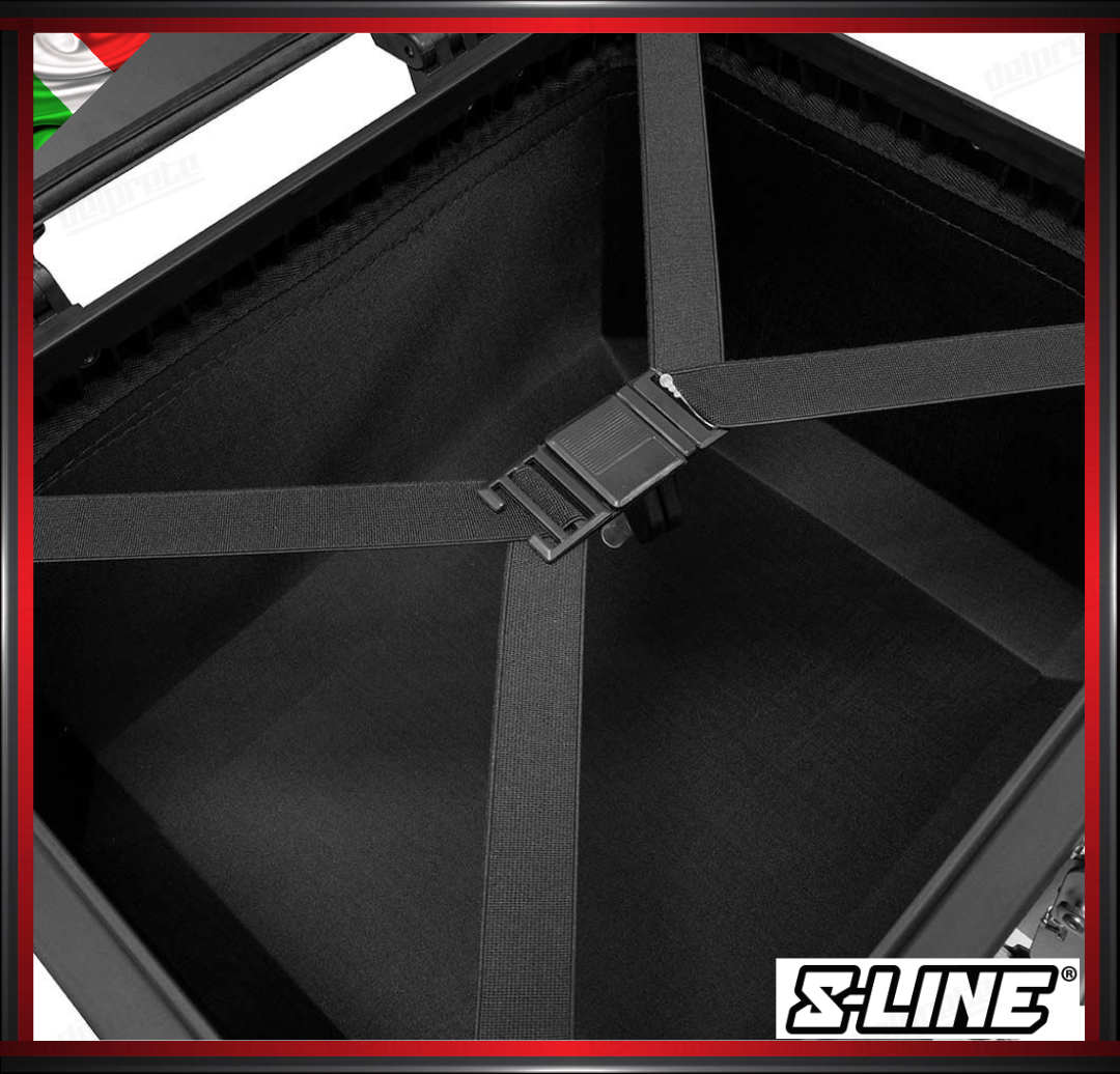 S-LINE - TOP CASE 37 LITRI IN ALLUMINIO COLORE NERO CON PIASTRA