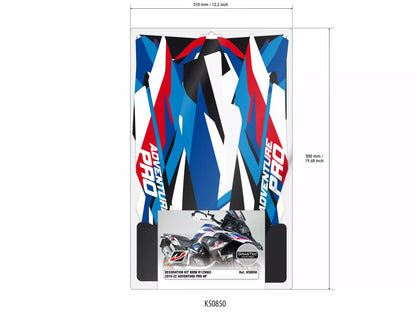 KIT ADESIVI GRASTEC GRAFICHE BMW R1250 GS ADVENTURE - GRAFICA ADVENTURE PRO