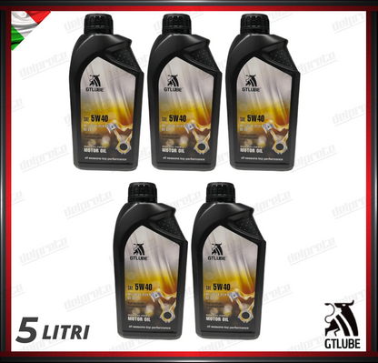 GTLUBE - 5 LITRI OLIO MOTORE SINTETICO 5W-40 DIESEL BENZINA E GPL