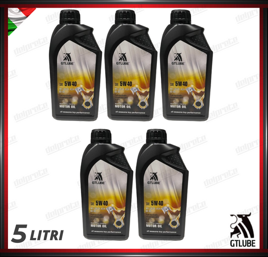 GTLUBE - 5 LITRI OLIO MOTORE SINTETICO 5W-40 DIESEL BENZINA E GPL