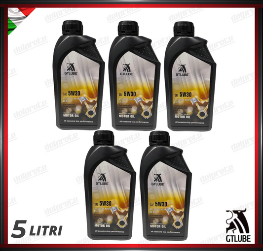 GTLUBE - 5 LITRI OLIO MOTORE SINTETICO 5W-30 DIESEL BENZINA E GPL