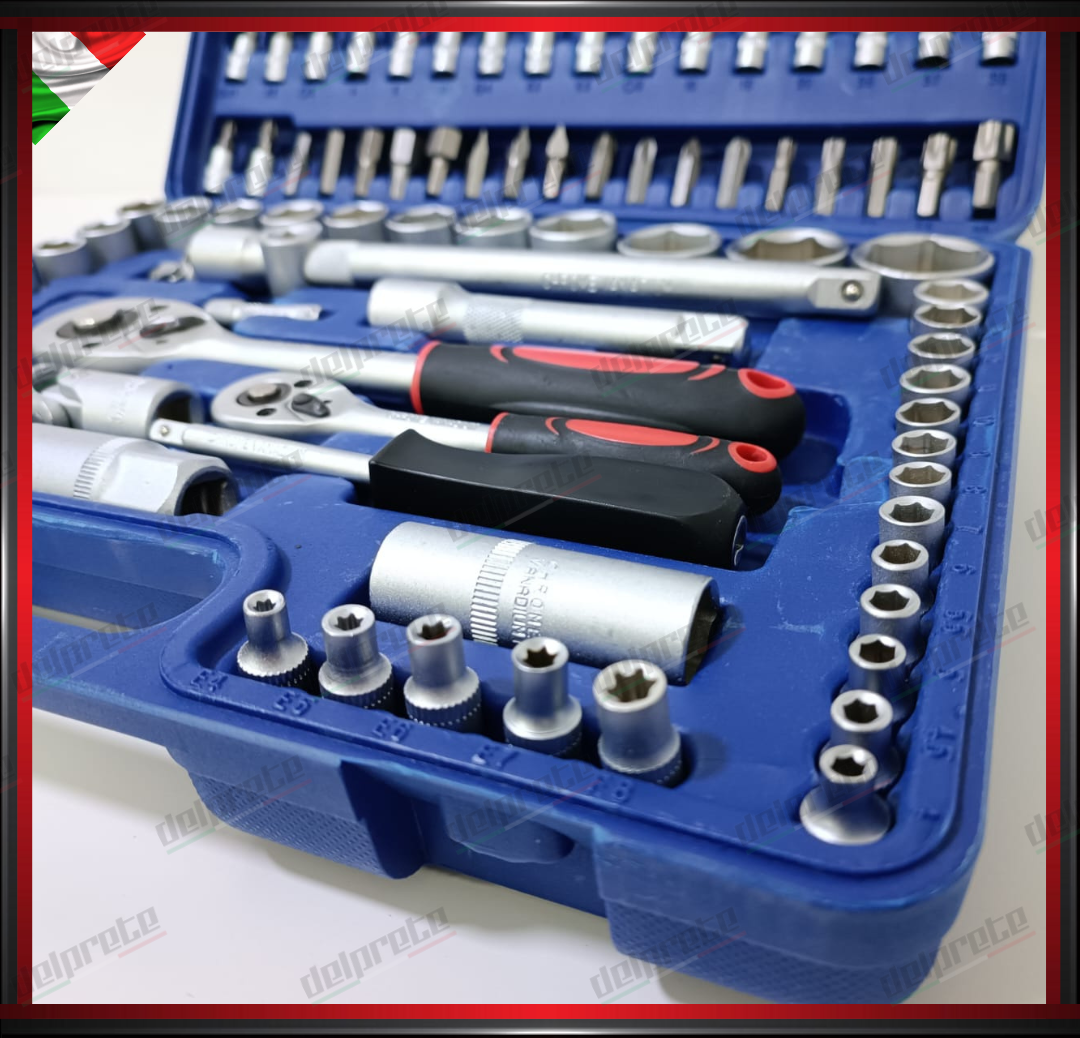 VALIGIETTA VALIGIA PORTA ATTREZZI 108 PEZZI SET CHIAVI CRICCHETTO BUSSOLA TORX