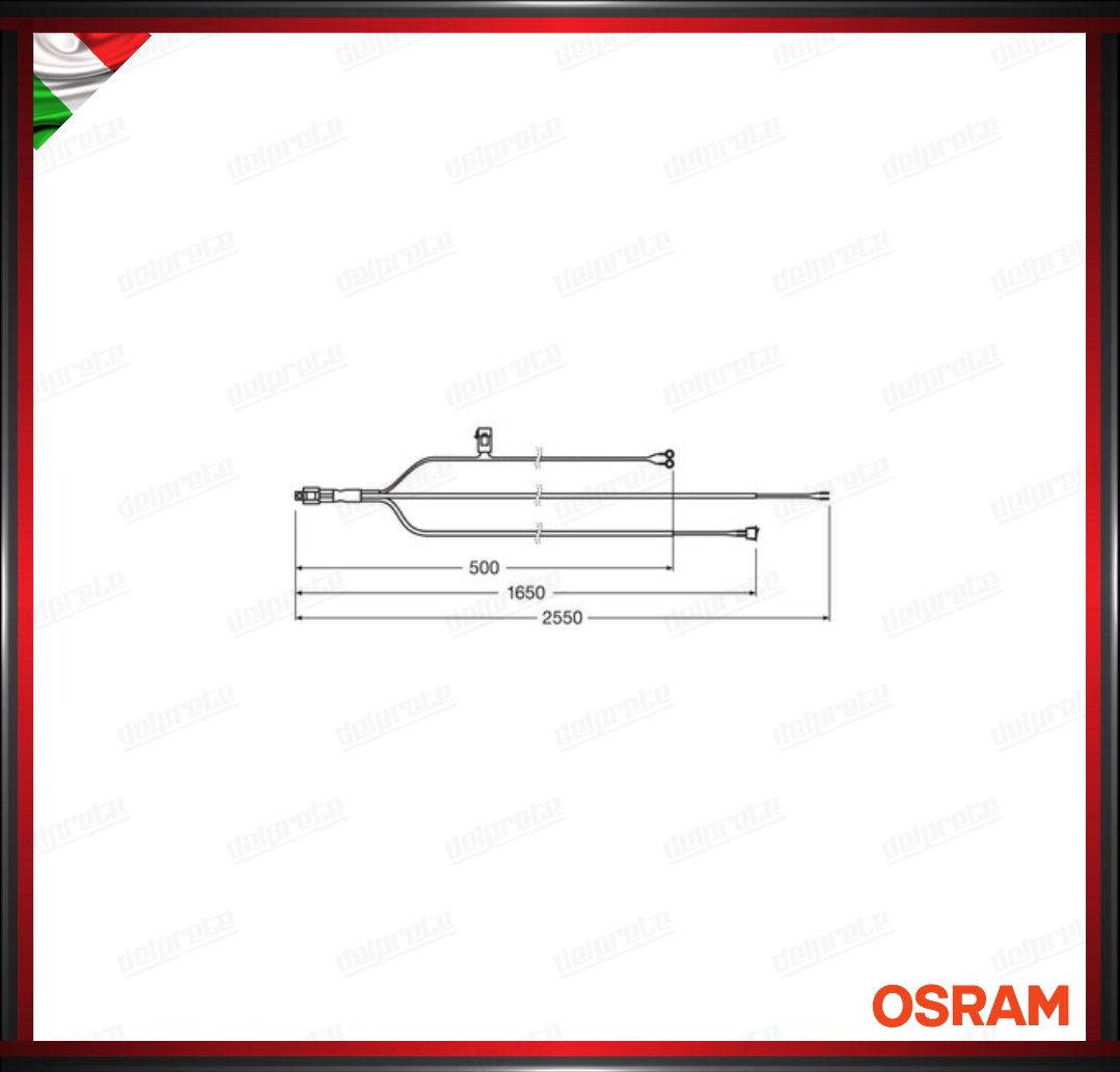 WIRE HARNESS AX 1LS 12V OSRAM CABLAGGIO ISTALLAZIONE FARETTO PULSTANTE ON-OFF