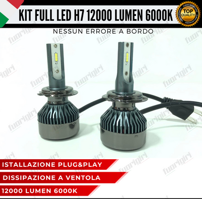 KIT FARI FULL LED ALFA ROMEO 147 MK2 12000 LUMEN ANABBAGLIANTI E LUCI POSIZIONE