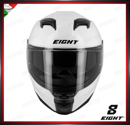 CASCO INTEGRALE - EIGHT S442 VENGE R UNI BLANC - BIANCO LUCIDO