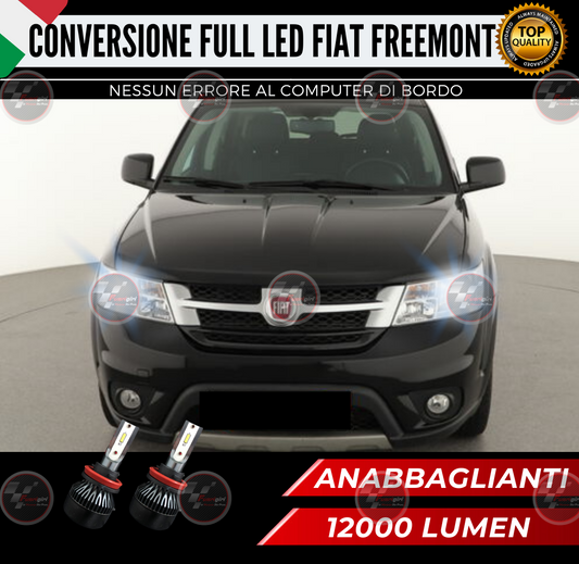 KIT FULL LED FIAT FREEMONT 12000 LUMEN ANABBAGLIANTI LED H11 6000K 100% NO ERROR