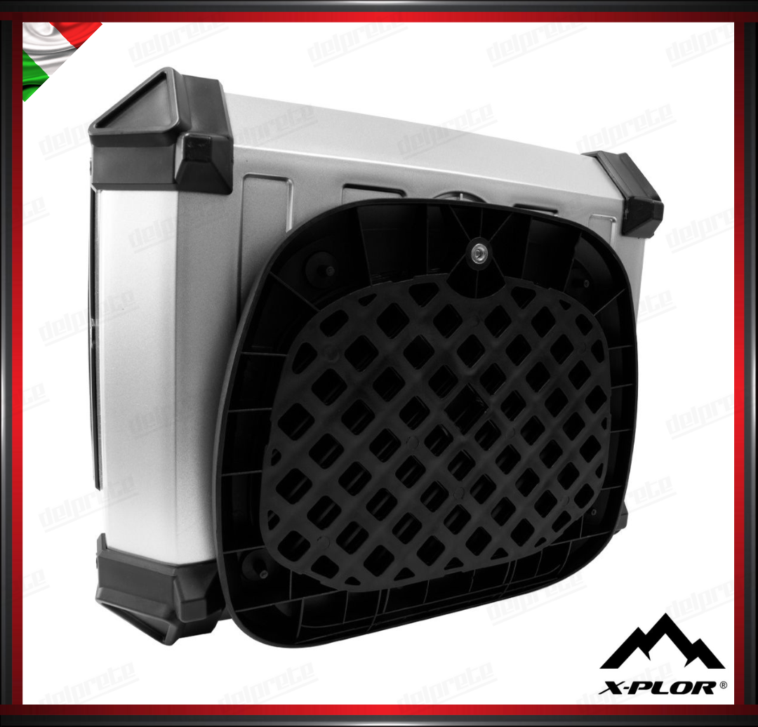 X-PLOR - TOP CASE 30 LITRI COLOR ALLUMINIO IN PLASTICA ABS CON PIASTRA