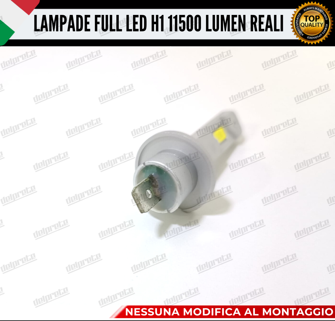 KIT LED LAMPADE FENDINEBBIA H1 BIANCO 6000K 11500 LUMEN CANBUS NO ERRORE