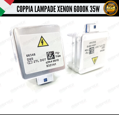 XENON D8S X2 LAMPADE XENON BI-XENON 6000K BIANCO GHIACCIO FARI XENON BI-XENO