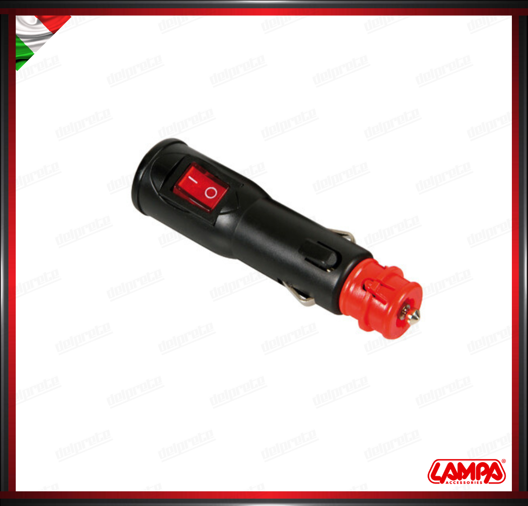 SPINOTTO UNIVERSALE PER PRESA DI CORRENTE ACCENDISIGARI - 12/24V LAMPA