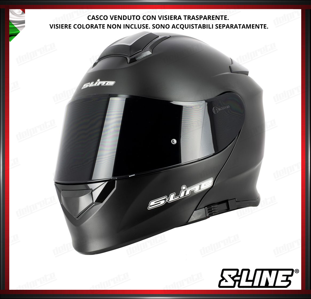 CASCO MODULARE - S-LINE DUAL FACE S550 NERO OPACO + PINLOCK