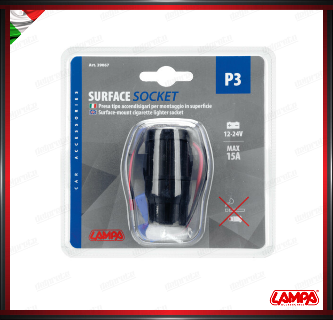 EXT-1 PRESA DI CORRENTE ACCENDISIGARI AD INCASSO LAMPA UNIVERSALE - 12/24V