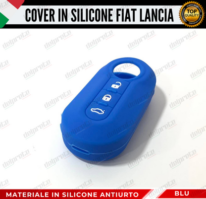 COVER GUSCIO CHIAVE SILICONE BLU 500 FIAT ABARTH LANCIA PUNTO PANDA BRAVO STILO