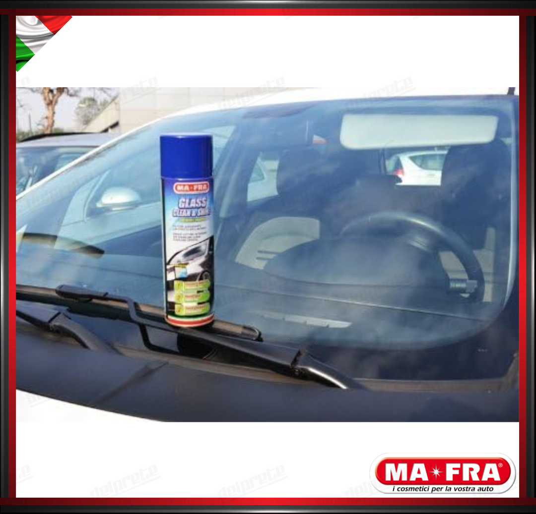 MAFRA - GLASS CLEAN E SHINE SPRAY PULITORE DETERGENTE VETRI AUTO 500 ML