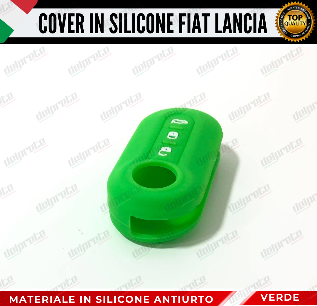 COVER GUSCIO CHIAVE SILICONE VERDE 500 FIAT ABARTH LANCIA PUNTO PANDA BRAVO STILO