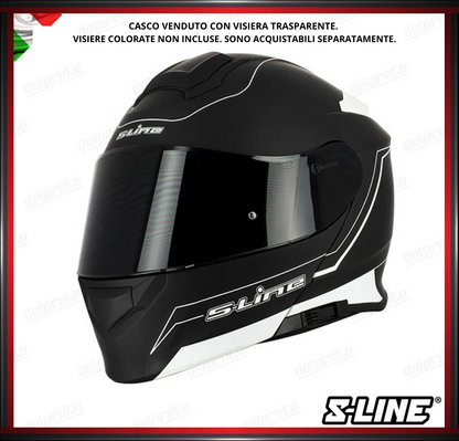 CASCO MODULARE - S-LINE DUAL FACE S550 NERO BIANCO OPACO + PINLOCK