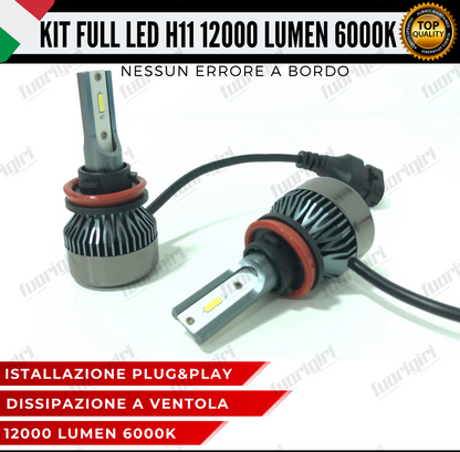 KIT FULL LED PUNTO EVO 12000LM ANABBAGLIANTI ABB- FENDINEBBIA POSIZIONI 6000K