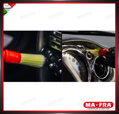 MAFRA - PENNELLO 30mm RED BRUSH CAR DETAILER PULIZIA INTERNO ESTERNO AUTO MOTO