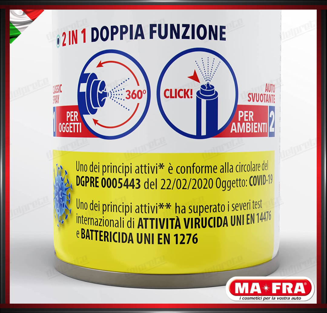 MAFRA - OGNI VOLTA SPRAY IGIENIZZANTE ALCOL SECCO PURIFICA PULISCE DEODORA 300ML