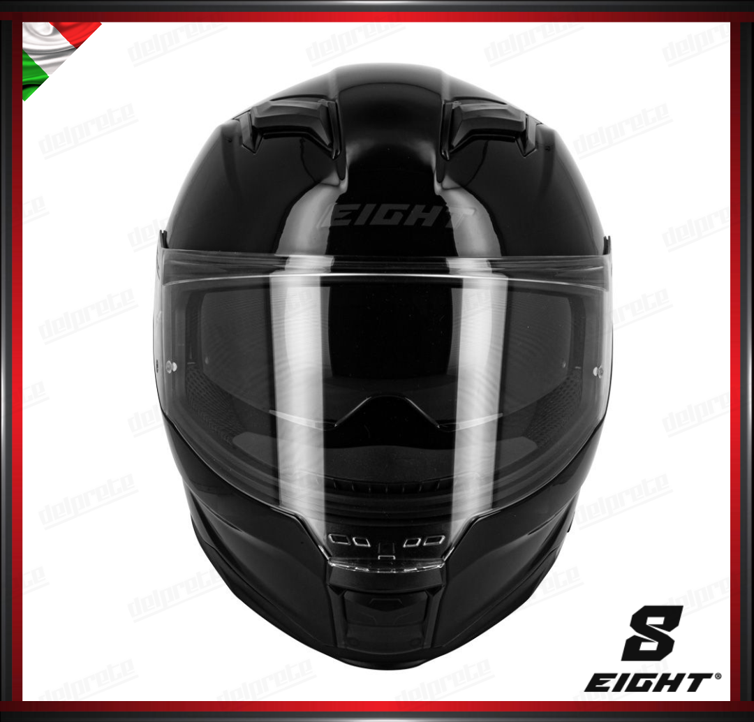 CASCO INTEGRALE - EIGHT S442 VENGE R UNI NOIR - NERO LUCIDO