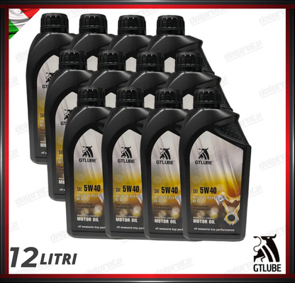 GTLUBE - 12 LITRI OLIO MOTORE SINTETICO 5W-40 DIESEL BENZINA E GPL