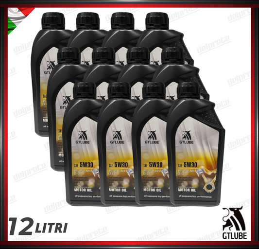 GTLUBE - 12 LITRI OLIO MOTORE SINTETICO 5W-30 DIESEL BENZINA E GPL