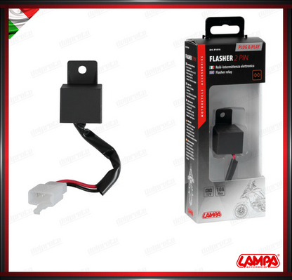 FLASHER LAMPA INTERMITTENZA PER FRECCE LED RELE' PLUG&PLAY - 12V 10A - KAWASAKI / YAMAHA / HONDA