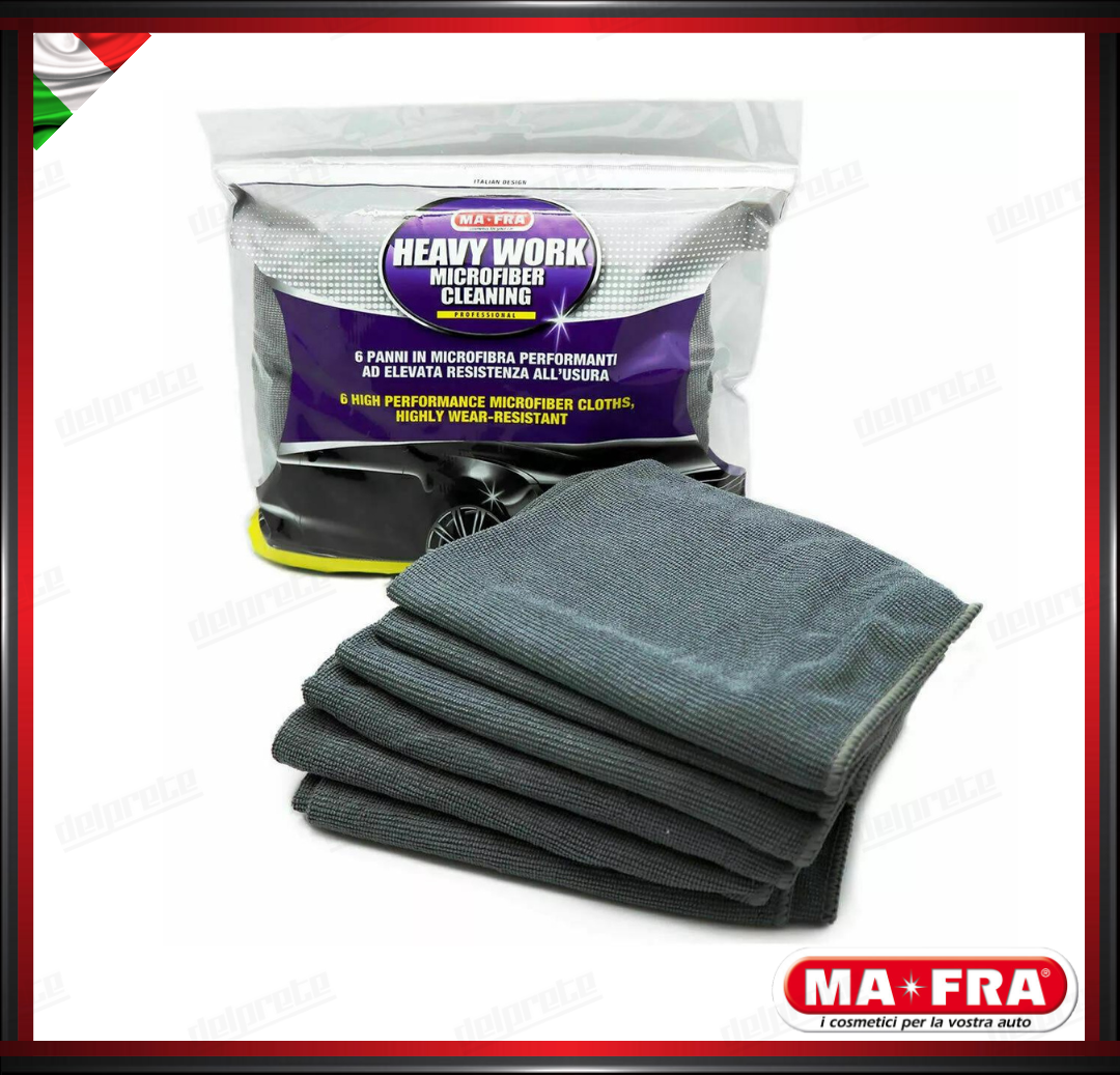 MAFRA - PANNO IN MICROFIBRA PROFESSIONALE HEAVY WORK 60X40 AUTO MOTO BARCA