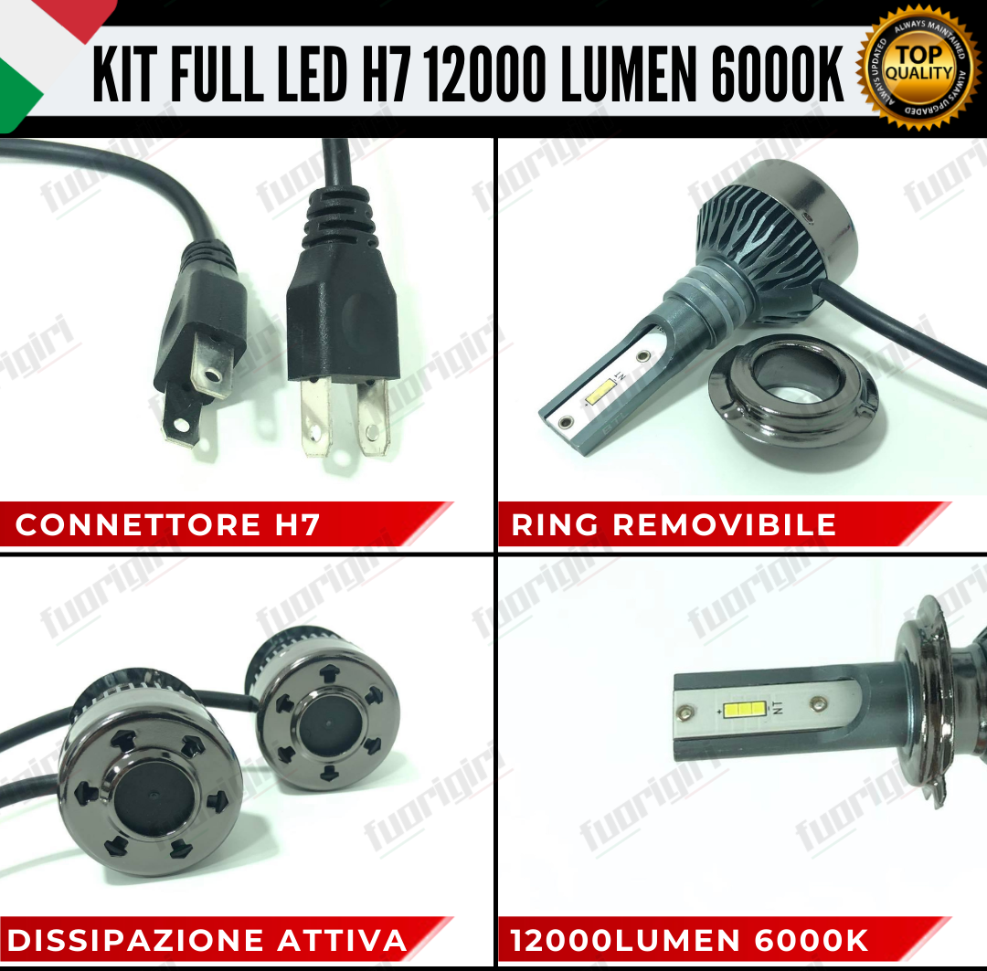 KIT FARI FULL LED ALFA ROMEO 147 MK2 ANABBAGLIANTI ABBAGLIANTI E LUCI POSIZIONE 12000 LUMEN