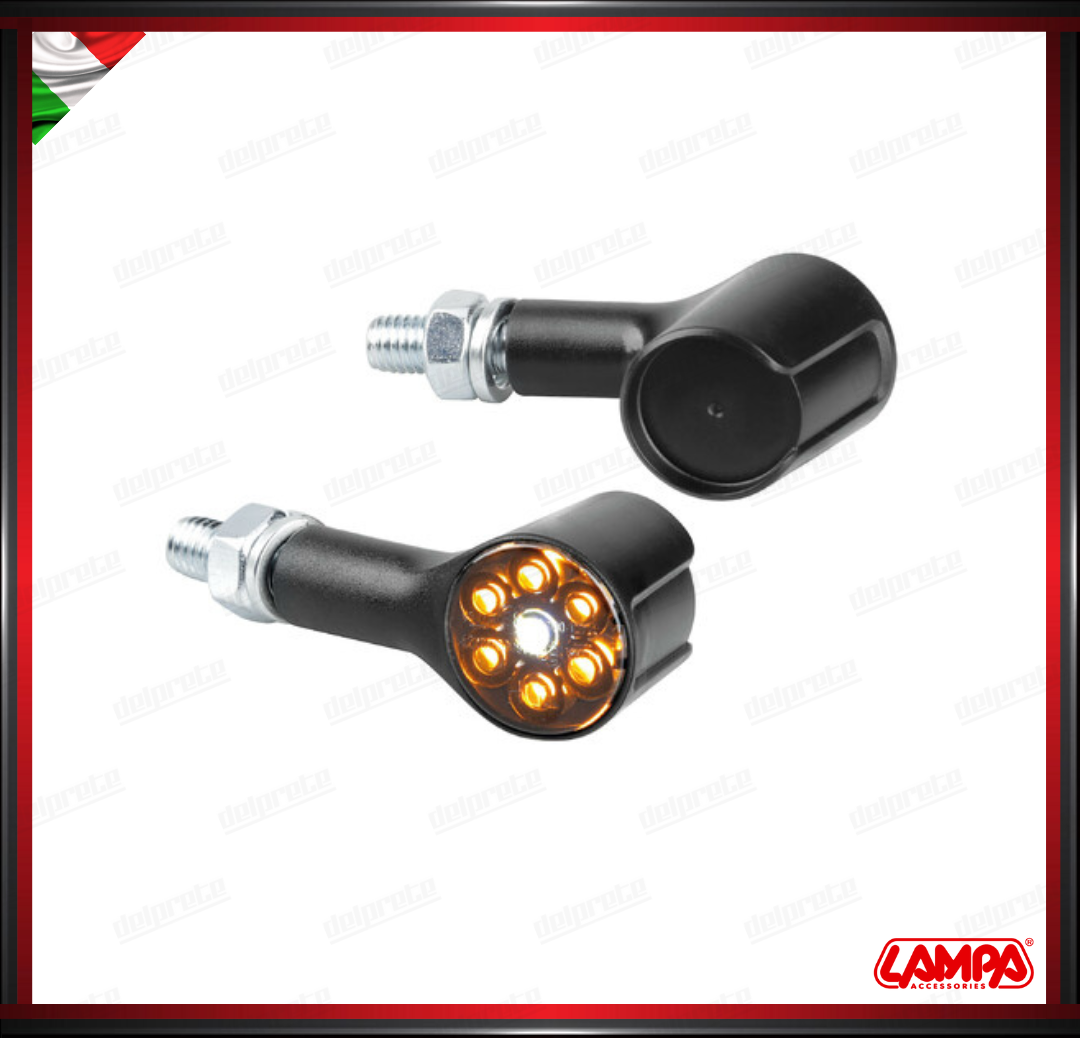 MAGNIFIER FRONT LAMPA COPPIA INDICATORI DI DIREZIONE + POSIZIONI A LED FRECCE OMOLOGATE - 12V