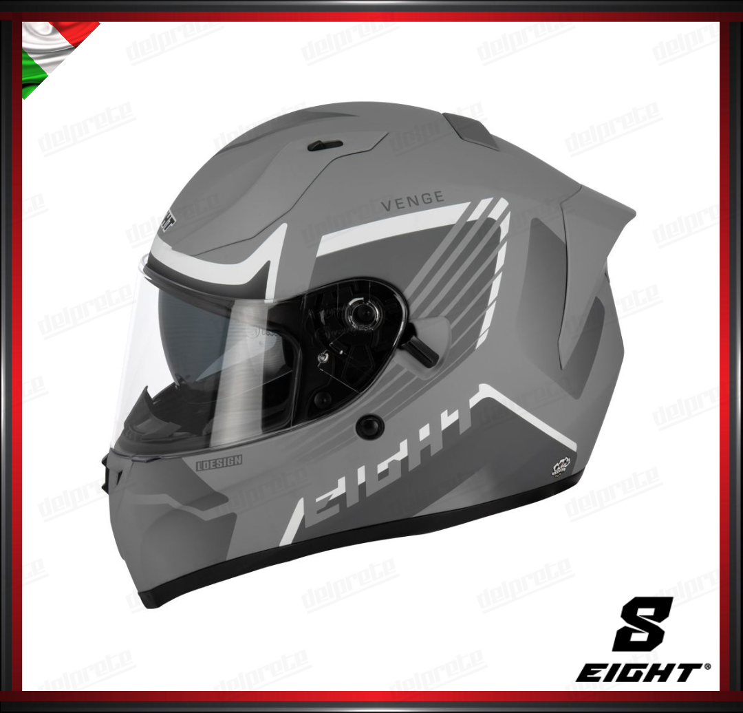 CASCO INTEGRALE - EIGHT VENGE S441 GRIGIO OPACO + PINLOCK