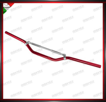 MANUBRIO ANODIZZATO ROSSO ATV OFF CROSS PIEGA BASSA 22 MM UNIVERSALE ALLUMINIO