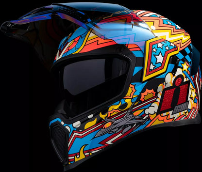 CASCO INTEGRALE - ICON AIRFLITE FLYBOY - OMOLOGATO ECE 2206 AVIATORE