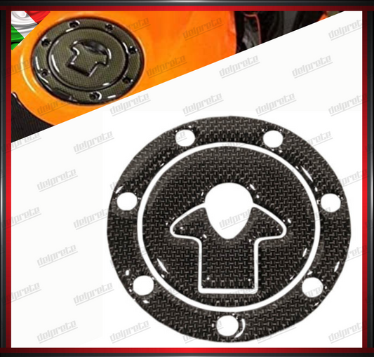 ADESIVO 3D TAPPO SERBATOIO RESINATO CARBONIO KAWASAKI ZX6R PROTEZIONE 7 FORI