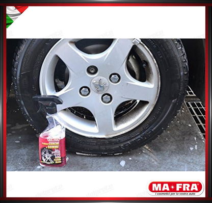 MAFRA - PULITORE CERCHI E GOMME CON SCHIUMA ATTIVA GRASSA PULISCE SPORCO 500ML